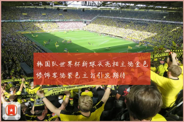 韩国队世界杯新球衣亮相主场金色修饰客场紫色主打引发期待
